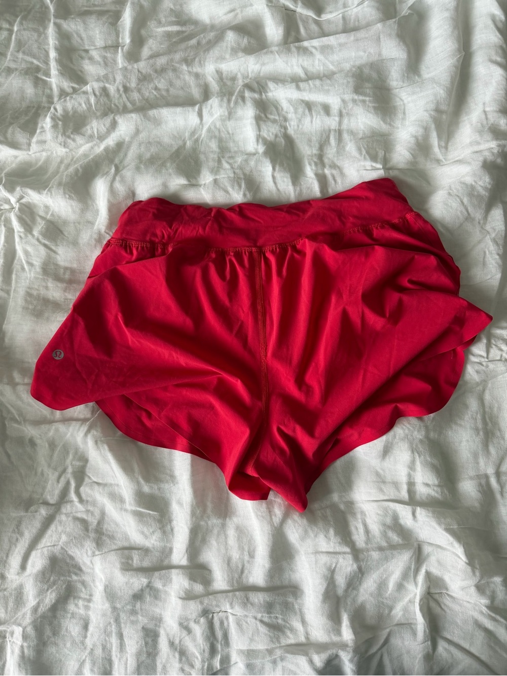 lululemon athletica Bright Red Women's Lounge/Run Shorts - Picture 3 of 3